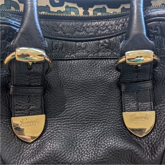 Gucci Authentic Leather Handbag travel  Tote - Picture 10 of 16